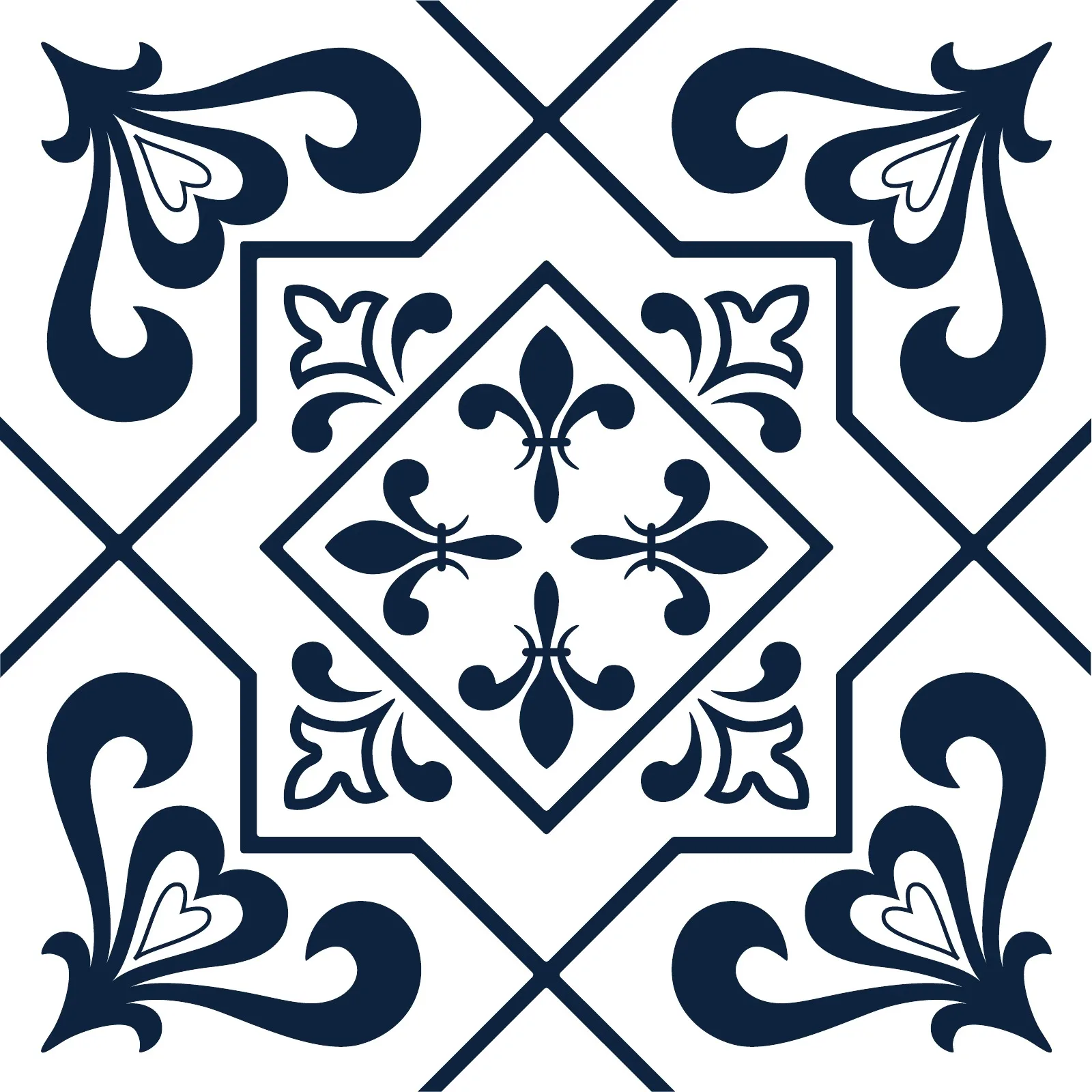 LED-Untersetzer Azulejo, rund, Licht an in Rot